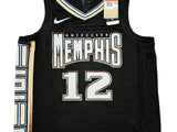 MEMPHIS GRIZZLIES JA MORANT AUTOGRAPHED BLACK NIKE CITY JERSEY 48 BECKETT