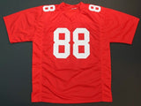 Evan Engram Signed Red Giants Jersey (JSA) New York 1st Rd Pick 2017 Draft T.E.