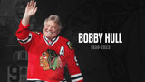 Bobby Hull Signed Chicago Blackhawks Stanley Cup Replica Trophy 3xInscribed/ PSA