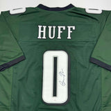 Autographed/Signed Bryce Huff Philadelphia Green Football Jersey JSA COA