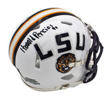 Harold Perkins Signed LSU Tigers Speed White NCAA Mini Helmet