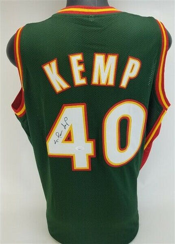 Shawn Kemp Signed Seattle Supersonics Jersey (JSA COA) 6xAll Star Power Forward