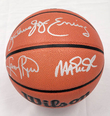 Larry Bird Magic Johnson Julius Erving Signed Celtics Lakers 76ers Basketball