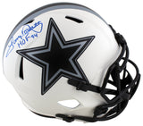 Cowboys Tony Dorsett HOF 94 Signed Lunar Full Size Speed Rep Helmet BAS Witness