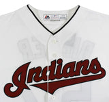 Indians Shane Bieber Authentic Signed White Majestic Cool Base Jersey BAS Wit