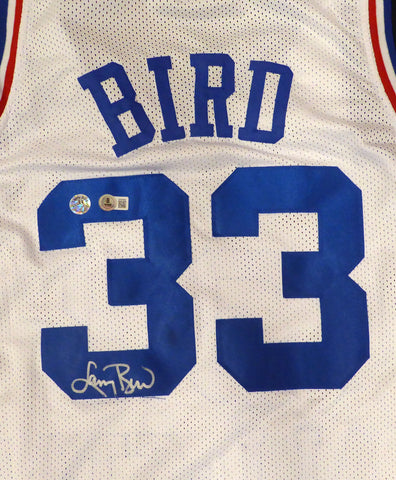 Boston Celtics Larry Bird Autographed White All Star Jersey Beckett QR #1W453584