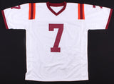 Michael Vick Signed Virginia Tech Hokies White Jersey (JSA) #1 Pick 2001 Draft