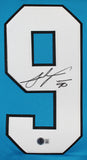 Panthers Julius Peppers Signed Blue Nike Limited Jersey w/ Sewn #s BAS Witness