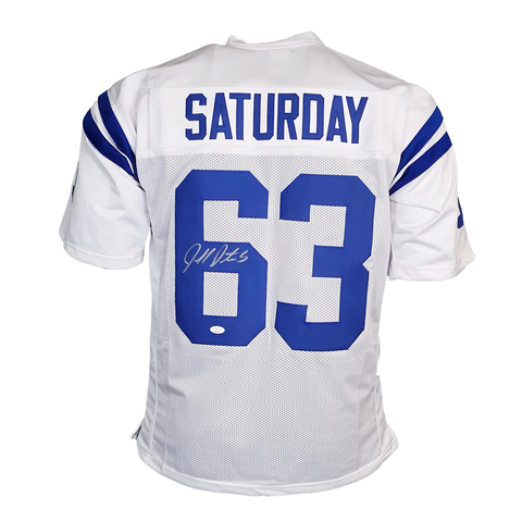 Jeff Saturday Signed Indianapolis Custom White Jersey