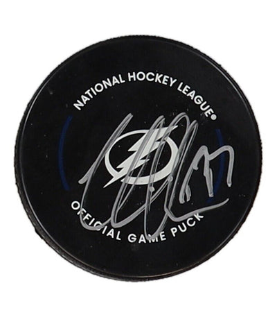 Victor Hedman Signed Tampa Bay Lightning Hockey Puck (Beckett) 2xStanley Cup