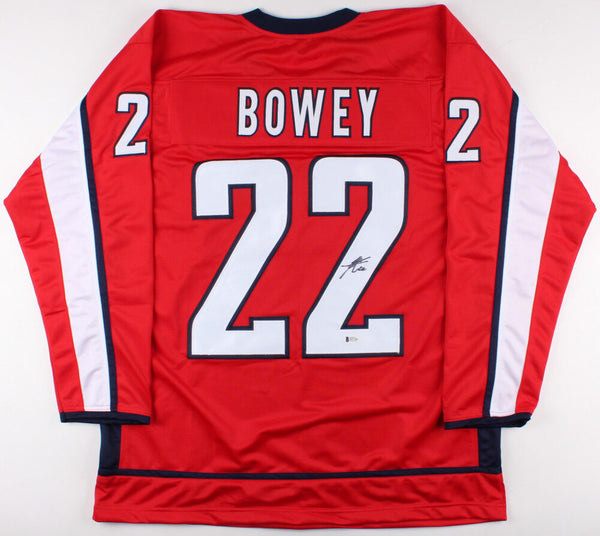 Madison Bowey Signed Washington Capitals Jersey (Beckett COA) Rookie Defenseman