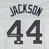 Reggie Jackson Signed New York Yankees Career Highlight Stat Jersey (JSA) 563 Hr