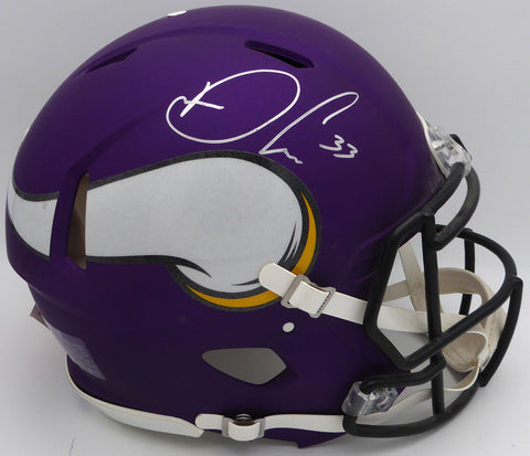 Dalvin Cook Autographed Matte Purple Full Size Authentic Helmet Vikings JSA