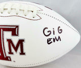 Jace Sternberger Autographed Texas A&M Aggies Logo Football w/ Gig Em-JSA W Auth