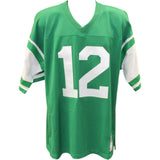 Joe Namath Signed New York Jets Green Mitchell & Ness XL Jersey Beckett 48618