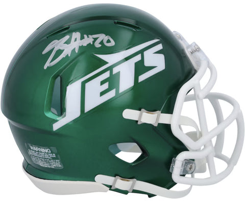 Breece Hall Autographed New York Jets 2024 Mini Speed Helmet Fanatics