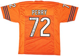 BEARS WILLIAM PERRY AUTOGRAPHED ORANGE JERSEY THE FRIDGE BECKETT WITNESS 220901