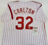 Steve Carlton Signed Philadelphia Phillies Jersey (JSA COA) 4xCy Young Winner