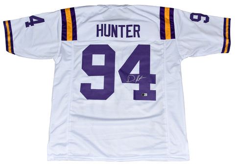 DANIELLE HUNTER SIGNED AUTOGRAPHED LSU TIGERS #94 WHITE JERSEY BECKETT