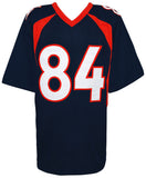 Brandon Lloyd (BRONCOS) Signed Navy & Orange Custom Football Jersey - (SS COA)