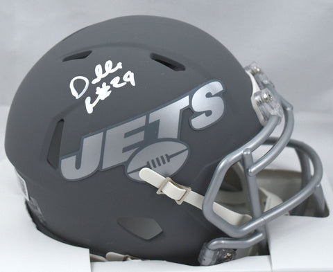 Darrelle Revis Autographed New York Jets Slate Speed Mini Helmet-Beckett W Holo