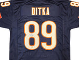 CHICAGO BEARS MIKE DITKA AUTOGRAPHED BLUE JERSEY BECKETT BAS QR STOCK #234689