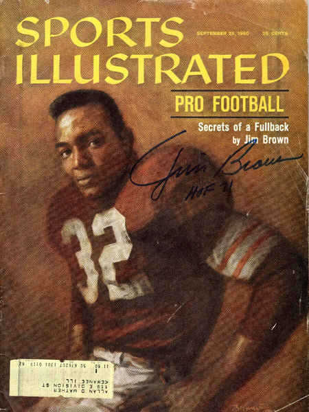 Jim Brown Signed Browns Sports Illustrated 9/26/60 W/ HOF 71 JSA WP085688