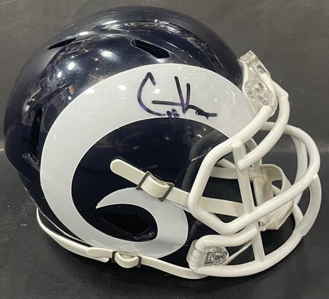 Cooper Kupp Signed Rams Riddell Speed Mini Helmet SB MVP Auto Fanatics COA