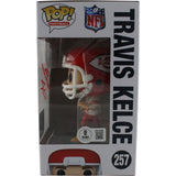 Travis Kelce Autographed/Signed Kansas City Chiefs Funko Pop! #257 Beckett 49092