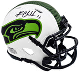 KAM CHANCELLOR AUTOGRAPHED SEAHAWKS LUNAR ECLIPSE MINI HELMET MCS HOLO 220828