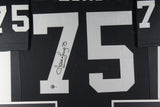 HOWIE LONG (Raiders black TOWER) Signed Autographed Framed Jersey Beckett