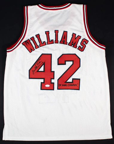 Scott Williams Signed Chicago Bulls Jersey "3x NBA Champs!" (JSA COA) UNC Center