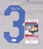 Steve Sax Signed Los Angeles Dodgers Jersey (JSA COA) 1982 Rookie of the Year 2B