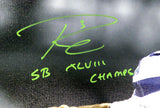 RUSSELL WILSON AUTOGRAPHED SIGNED 24X30 CANVAS SEAHAWKS SB CHAMPS /48 RW 104117