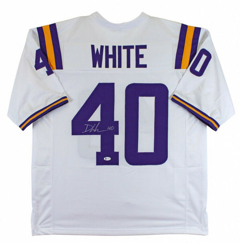 Devin White Signed LSU Tigers Jersey (Beckett COA) Buccaneers #5 Overall Pk 2019