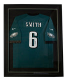 DeVonta Smith Signed Framed Philadelphia Eagles Nike Football Jersey JSA