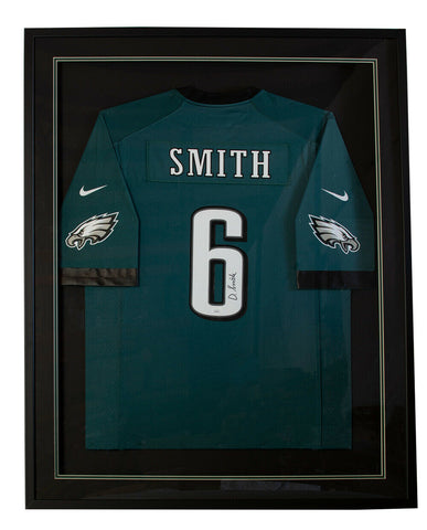 DeVonta Smith Signed Framed Philadelphia Eagles Nike Football Jersey JSA