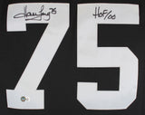 Raiders Howie Long HOF 00 Authentic Signed Black Mitchell & Ness Jersey BAS Wit