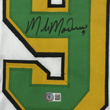 Autographed/Signed MIKE MODANO Minnesota White Hockey Jersey Beckett BAS COA