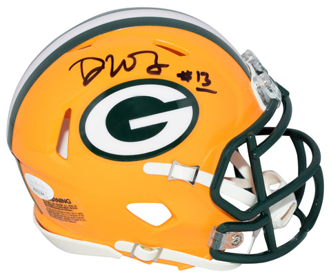 DONTAYVION WICKS SIGNED GREEN BAY PACKERS SPEED MINI HELMET JSA