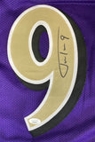 Justin Tucker Baltimore Signed Alternate Purple Football Jersey JSA ITP