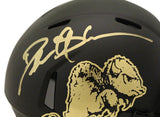 Deion Sanders Signed Colorado Buffaloes Chrome Mini Helmet Beckett 39624