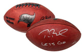 TOM BRADY Autographed "Let's Go" Bucs Metallic Logo Football FANATICS LE 12/12