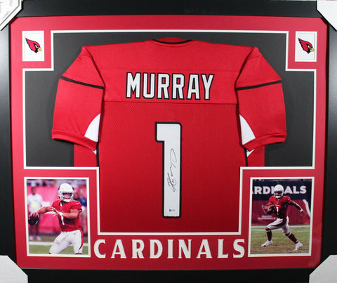 Kyler Murray Autographed Arizona Cardinals Framed Red XL Jersey BAS 25342