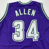 Autographed/Signed Ray Allen Milwaukee Purple Basketball Jersey Beckett BAS COA