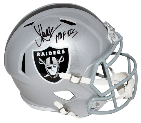 MARCUS ALLEN SIGNED OAKLAND RAIDERS FULL SIZE SPEED HELMET W/ HOF 03