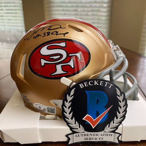 Joe Montana Autographed Signed 49ers Mini Helmet 4x SB Champs Beckett