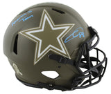 Cowboys CeeDee Lamb Signed Salute To Service Full Size Speed Proline Helmet Fan