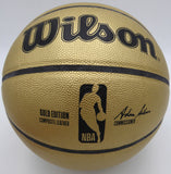 Allen Iverson Autographed Gold Composite Leather Basketball 76ers Beckett