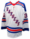 Stephane Matteau Signed New York Rangers Jersey Inscribed 94 SC Champs (JSA COA)